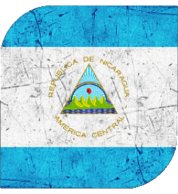 Carré Nicaragua Amériques Drapeaux 
