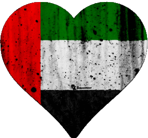 Cuore Emirati Arabi Uniti Asia Bandiere 