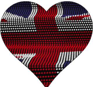 Heart UK Europe Flags 