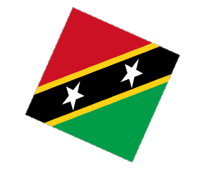 Sphere - Cube Saint Christophe et Niévès Amériques Drapeaux 