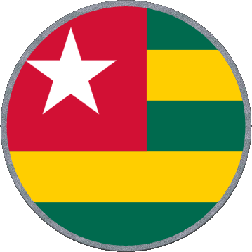 Rond Togo Africa Flags 