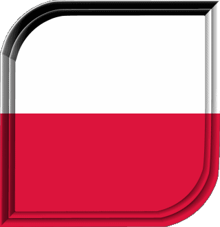 Quadrato Polonia Europa Bandiere 