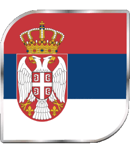 Carré Serbie Europe Drapeaux 