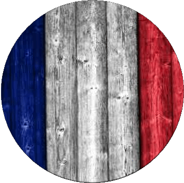 Round National France Flags 