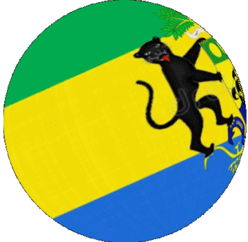 Sphere - Cube Gabon Afrique Drapeaux 