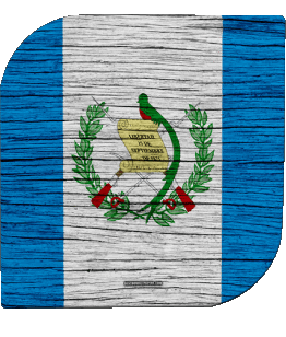 Square Guatemala America Flags 