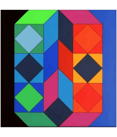 Victor Vasarely Artiste  Peintre Humour - Fun 