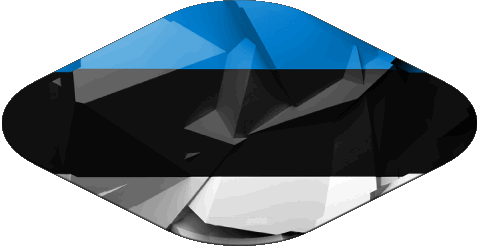 Oval Estonia Europe Flags 