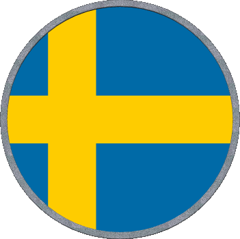 Round Sweden Europe Flags 