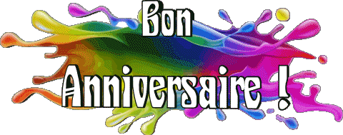 012 Transparenter Hintergrund Abstrait - Géométrique Bon Anniversaire Französisch Nachrichten 