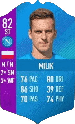 Arkadiusz Milik Pologne F I F A - Joueurs Cartes Jeux Vidéo Multi Média 