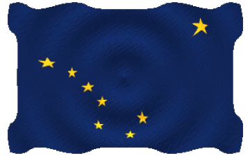 Waving Alaska U.S.A - States America Flags 