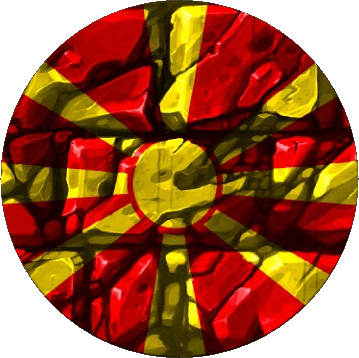 Rond Macédoine Europe Drapeaux 