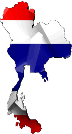 Karte Thailand Asien Fahnen 