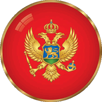 Round Montenegro Europe Flags 