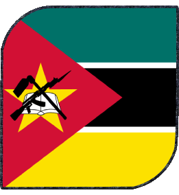 Square Mozambique Africa Flags 