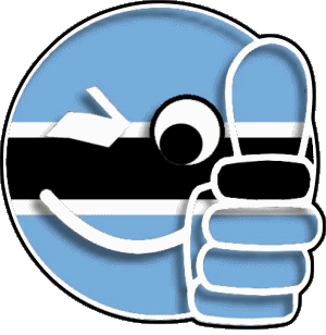 Smiley - OK Botswana Afrique Drapeaux 