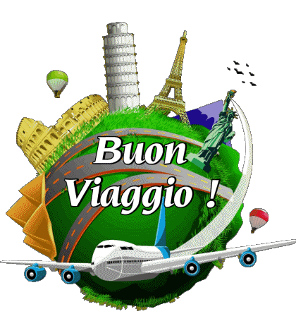 04 Transparent Background Buon Viaggio Italian Messages 