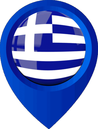 Epingle de Localisation Grèce Europe Drapeaux 