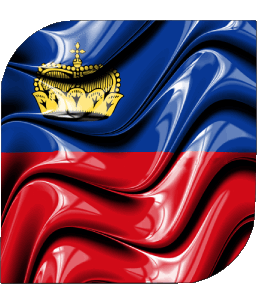 Square Liechtenstein Europe Flags 