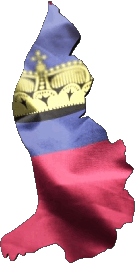 Karte Liechtenstein Europa Fahnen 