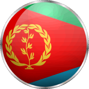 Runde Eritrea Afrika Fahnen 