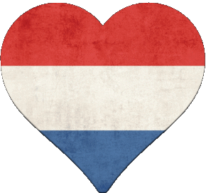 Coeur Pays-Bas Europe Drapeaux 