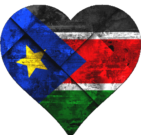 Heart South Sudan Africa Flags 