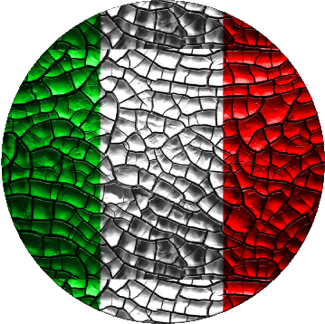 Runde National Italien Europa Fahnen 