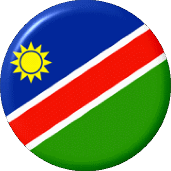 Round Namibia Africa Flags 
