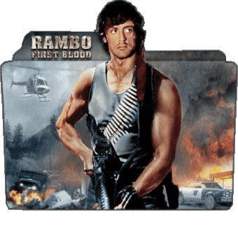 Logo First blood Rambo Movies International Multi Media 