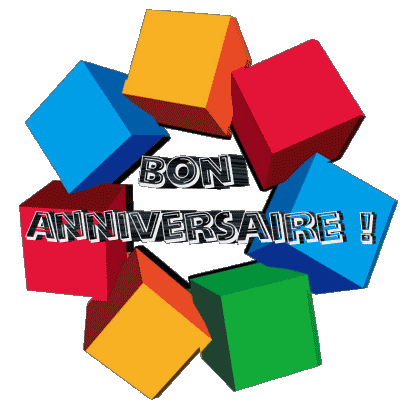 004 Transparent Background Abstrait - Géométrique Bon Anniversaire French Messages 