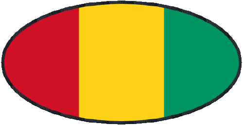 Oval 01 Guinea Africa Flags 