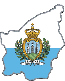 Carta Geografica San Marino Europa Bandiere 