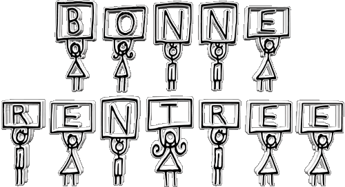 10 Sfondo trasparente Bonne Rentrée Francese Messagi 