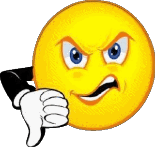 Cattivo  Pollice verso il basso Emoticon Messagi 