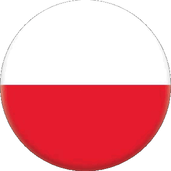 Round Poland Europe Flags 