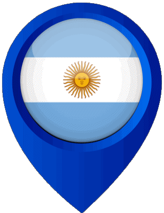 Epingle de Localisation Argentine Amériques Drapeaux 