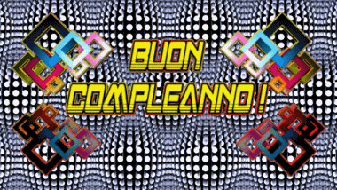 004 Fondo animado Astratto - Geometrico Buon Compleanno Italiano Mensajes 