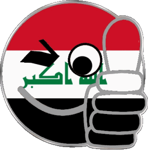 Smiley - OK Irak Asien Fahnen 