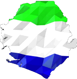 Carta Geografica Sierra Leone Africa Bandiere 