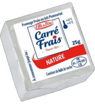 Carré Frais (Gervais) Frankreich Käse Essen 
