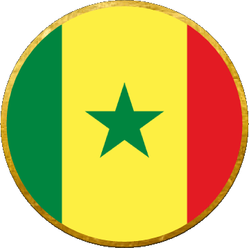 Rond Sénégal Afrique Drapeaux 