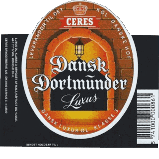 Ceres Dinamarca Cervezas Bebidas 