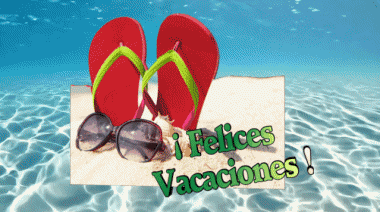 002 Animierter Hintergrund Felices Vacaciones Spanisch Nachrichten 