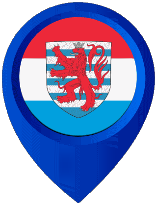 Location Pin Luxembourg Europe Flags 