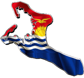 Mapa Kiribati Oceanía Banderas 