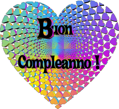 012 Cuore Buon Compleanno Italiano Messagi 