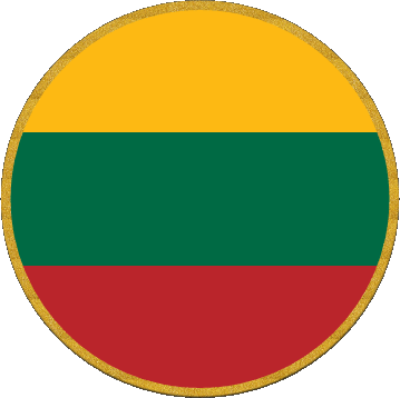Round Lithuania Europe Flags 