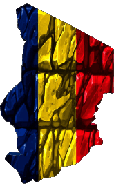 Carte Tchad Afrique Drapeaux 